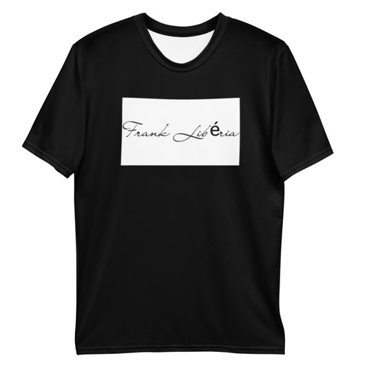T shirt mens fashion - Men's Black T-shirt Frank Libéria