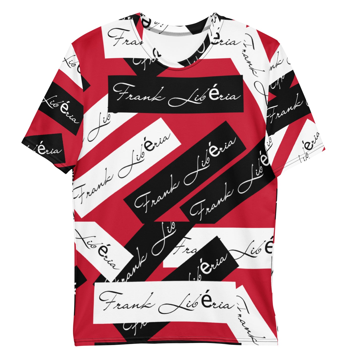 Men's T-shirt Frank Libéria ( red, black and white)