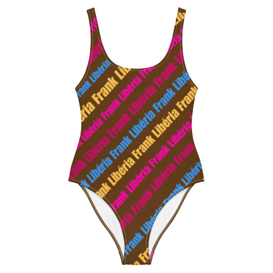 Swimsuit: Brown One-Piece Swimsuit Frank Libéria