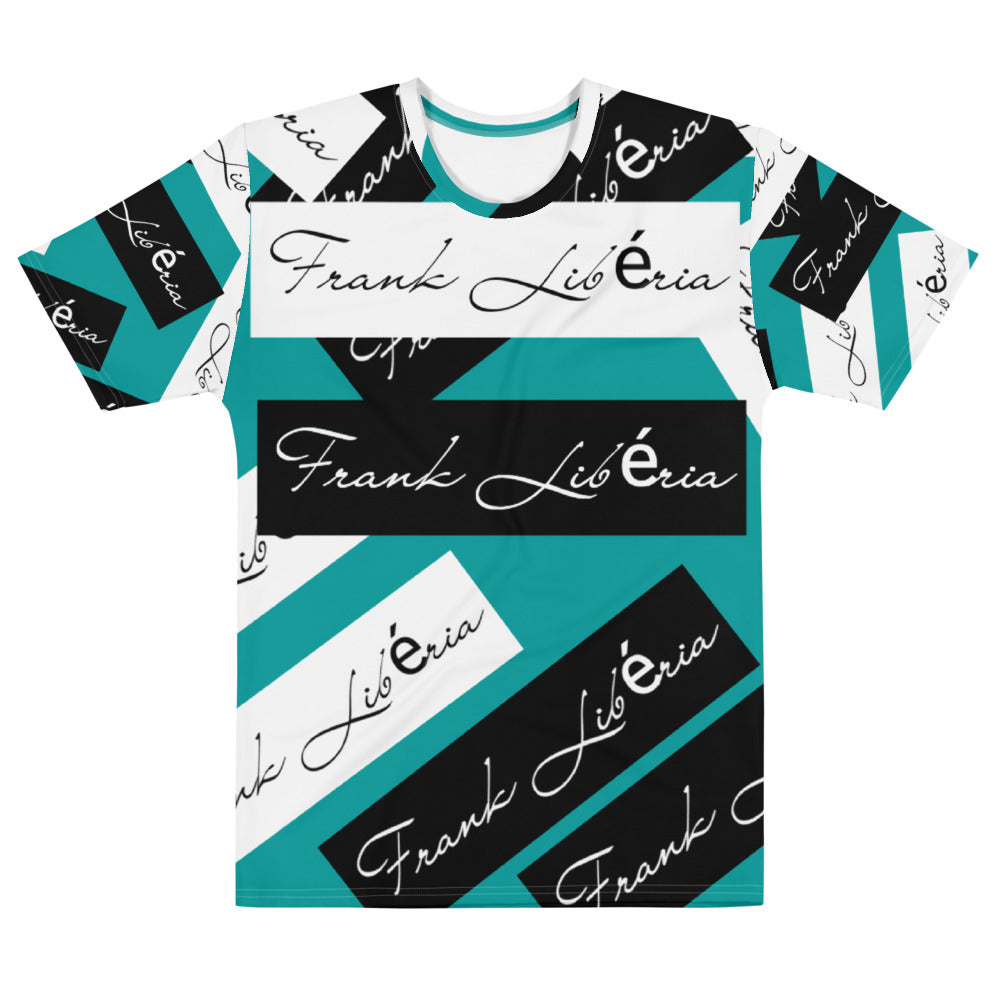 Men's T-shirt Frank Libéria color (blue, white, black)