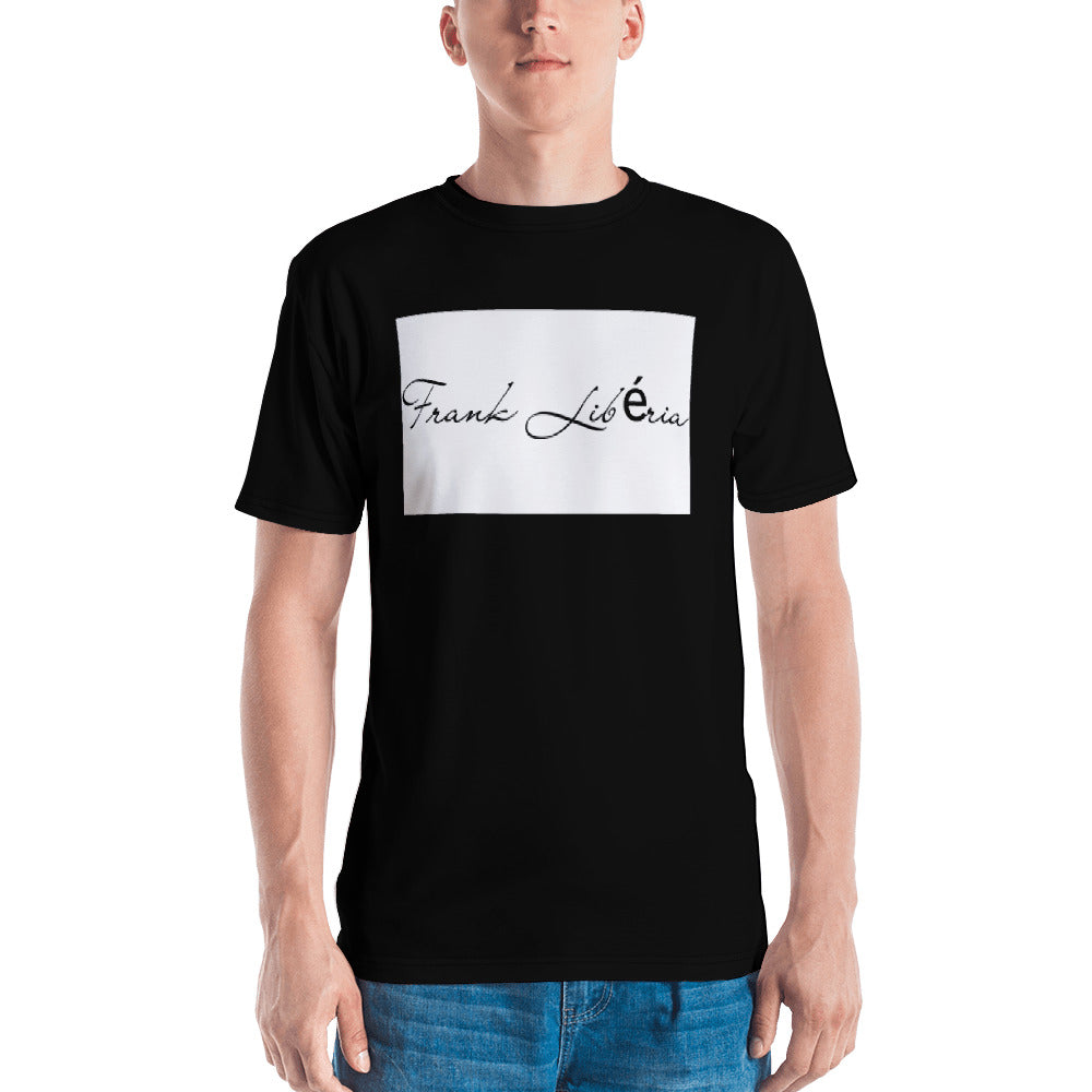 T shirt mens fashion - Men's Black T-shirt Frank Libéria